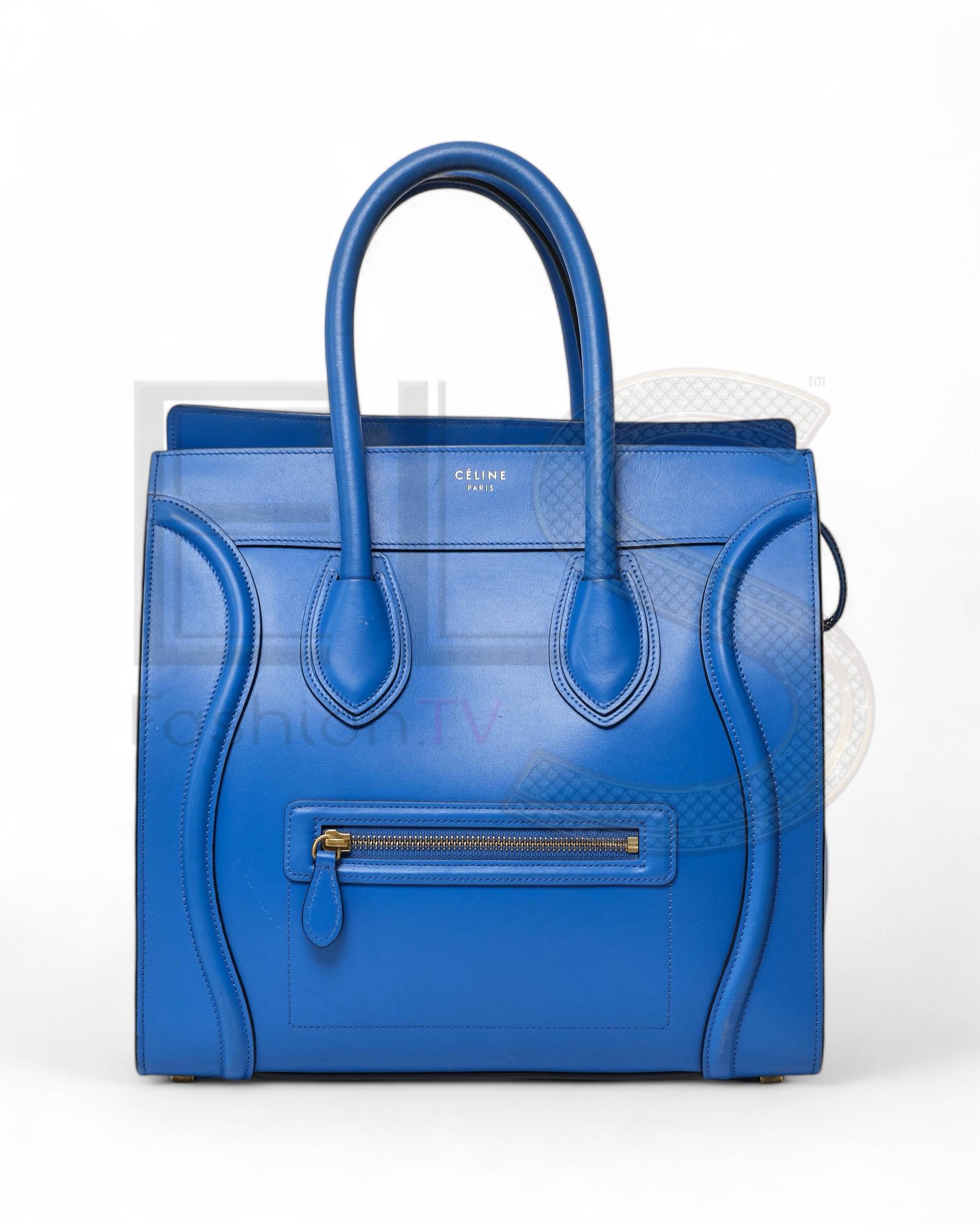 Celine Luggage Medium Electric Blue