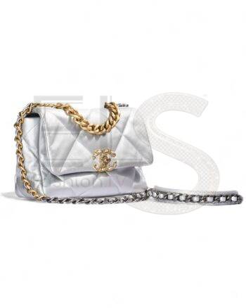 Chanel 19 Flap Small Silver Elite ART Projects