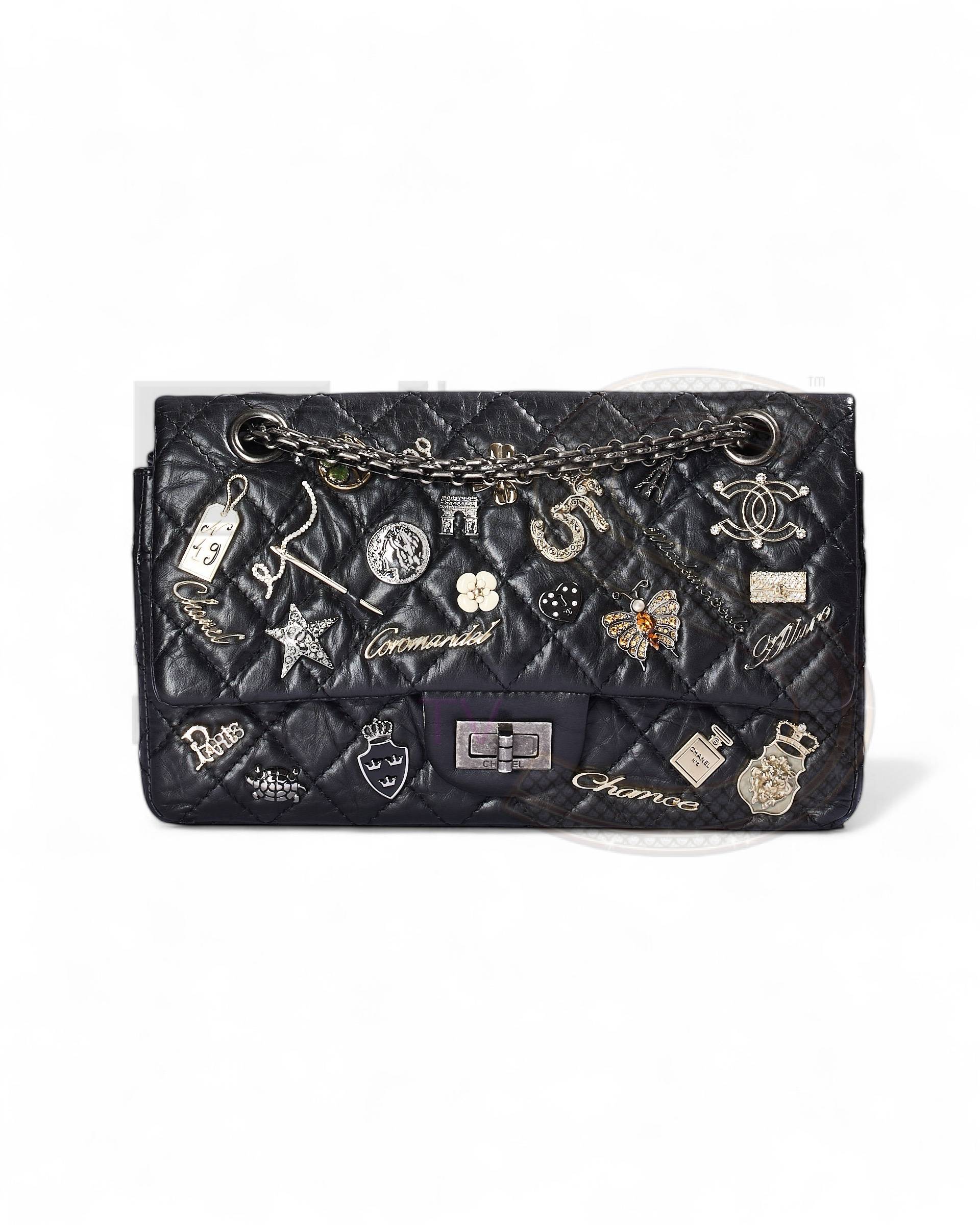 Chanel 2.55 Reissue Lucky Charm Paris Black