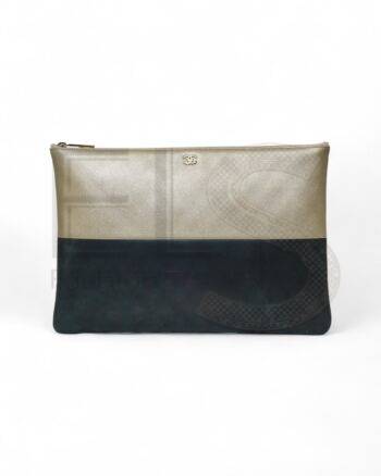 Chanel Bicolor Iridescent Gold Clutch Elite ART Projects