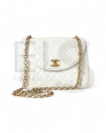 Chanel Bijoux Timeless Vintage White Shoulder Bag Elite ART Projects