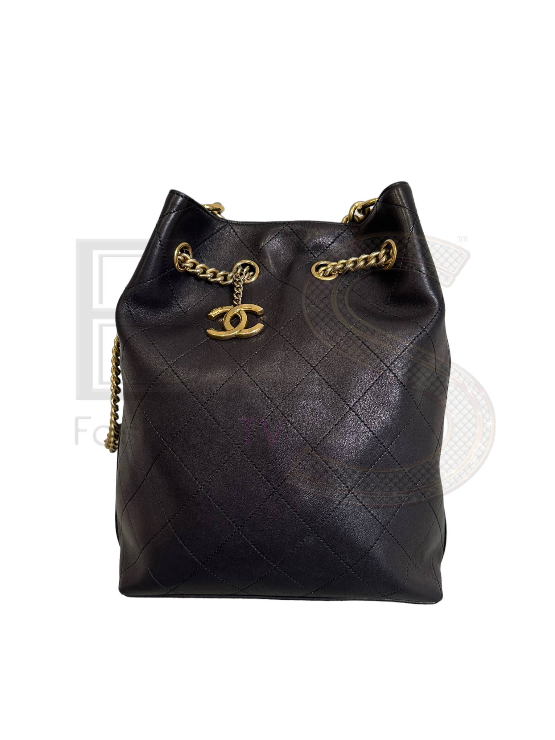 Chanel Black Quilted Bucket Elite ART Projects