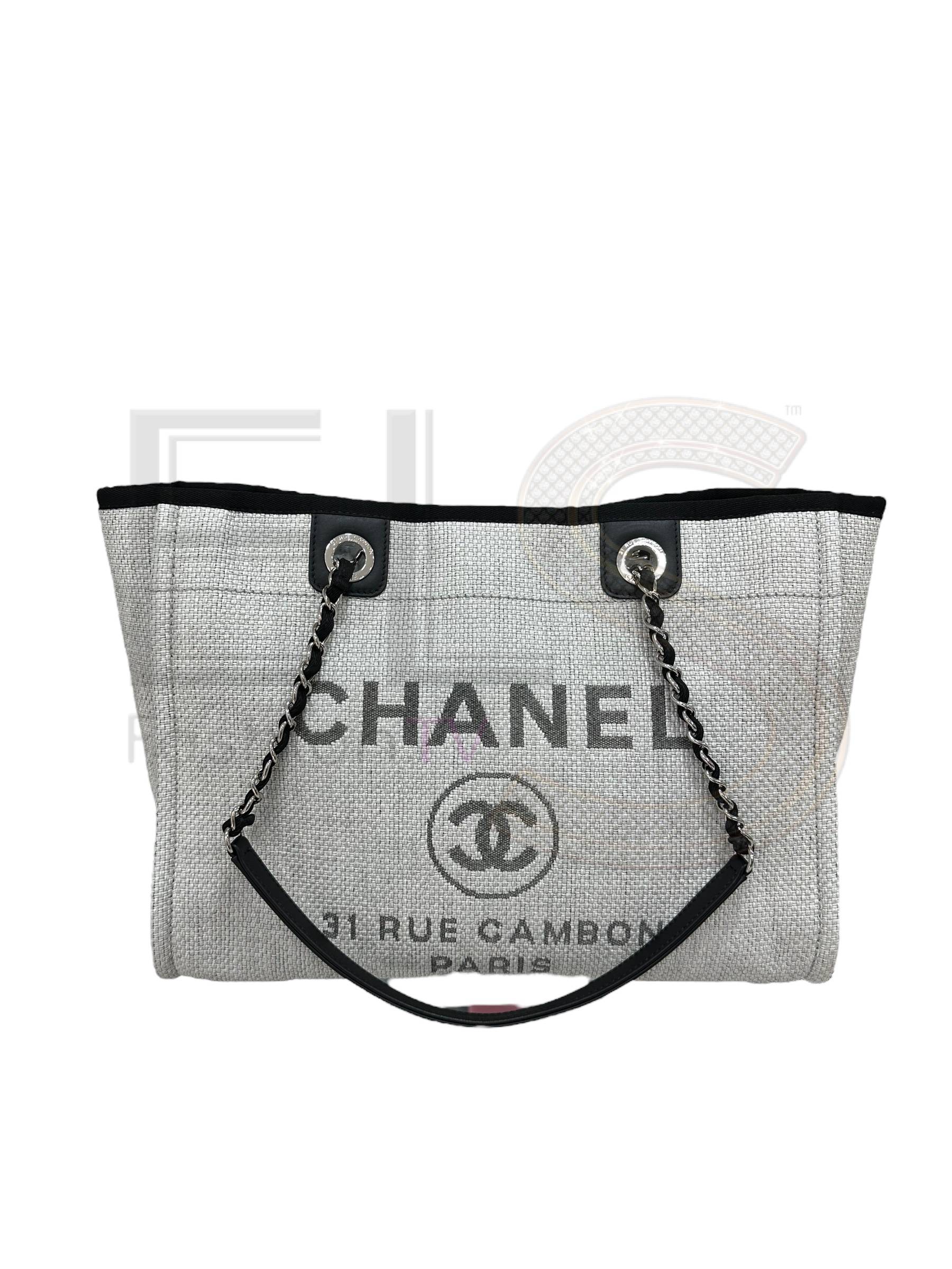Chanel Deauville Gray Raffia Elite ART Projects