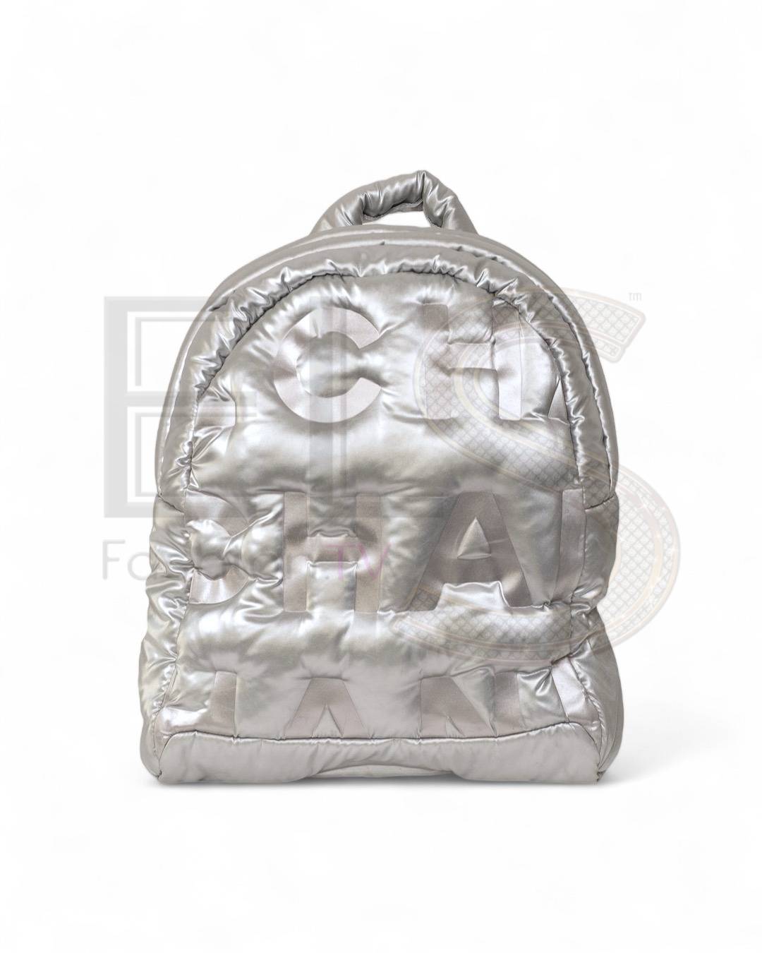 Chanel Doudone Silver Backpack Elite ART Projects