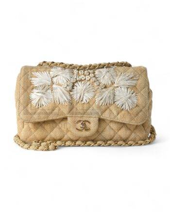 Chanel Jumbo Flap Rafia Beige Elite ART Projects