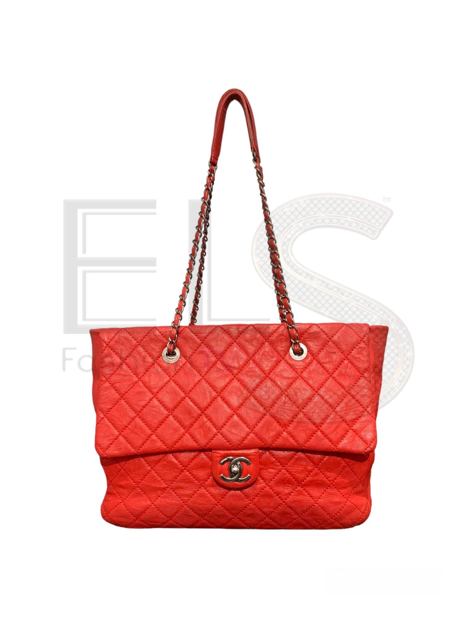 Chanel Maxi Jumbo Shopper Red Elite ART Projects