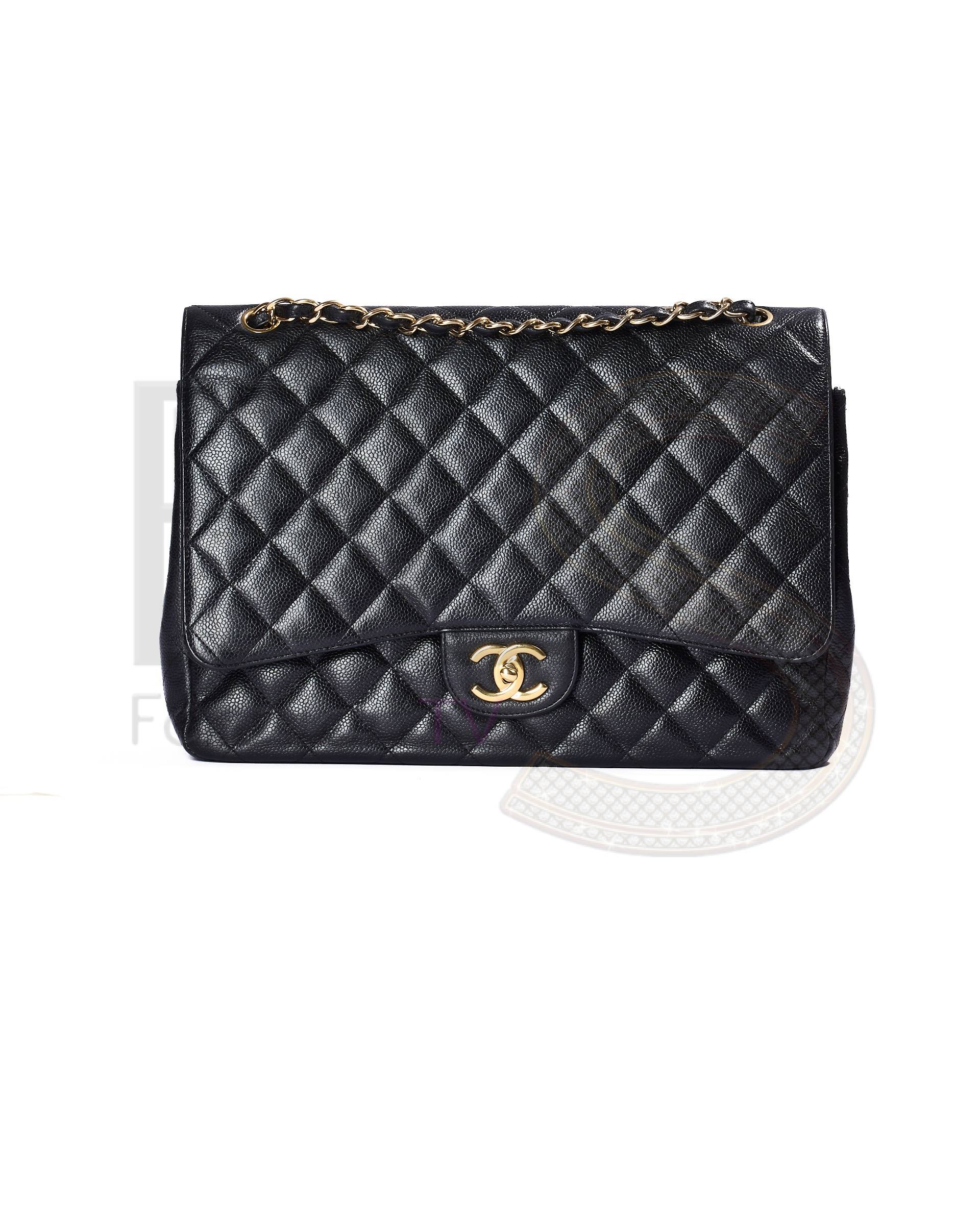 Chanel Maxi Jumbo Timeless Caviar Black Elite ART Projects