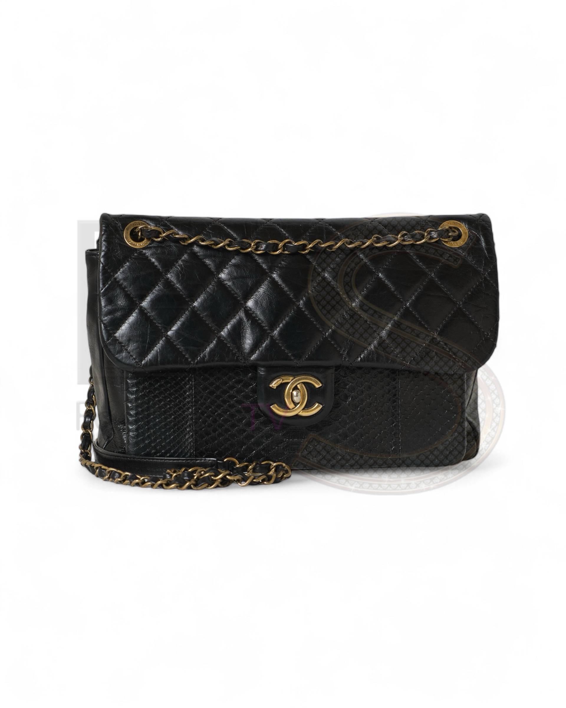 Chanel Urban Mix Flap Python Black Elite ART Projects