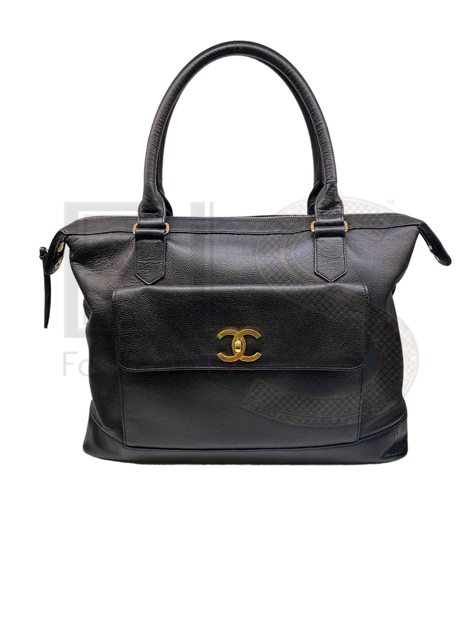 Chanel Vintage Black Shopper