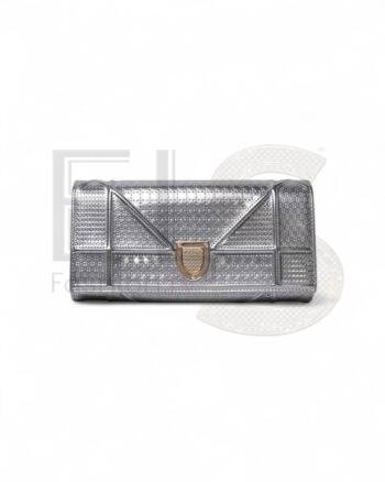 Dior Diorama Clutch Silver Patent Leather Elite ART Projects