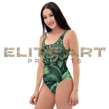 Electric Green Verdant Elegance Swimsuit - Luxury Swimwear Collection