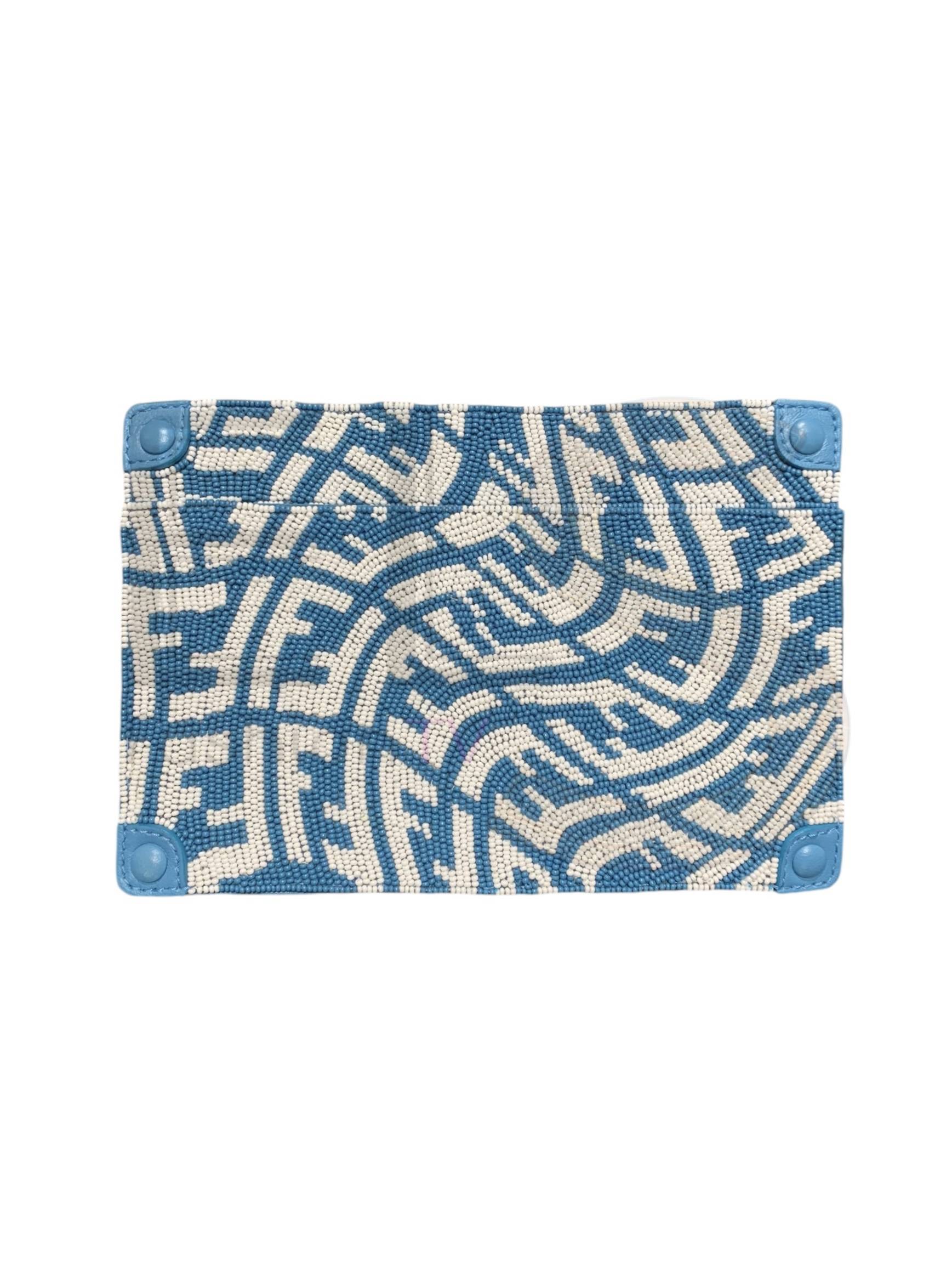 Fendi Clutch Ff Vertigo Light Blue Beads Elite ART Projects