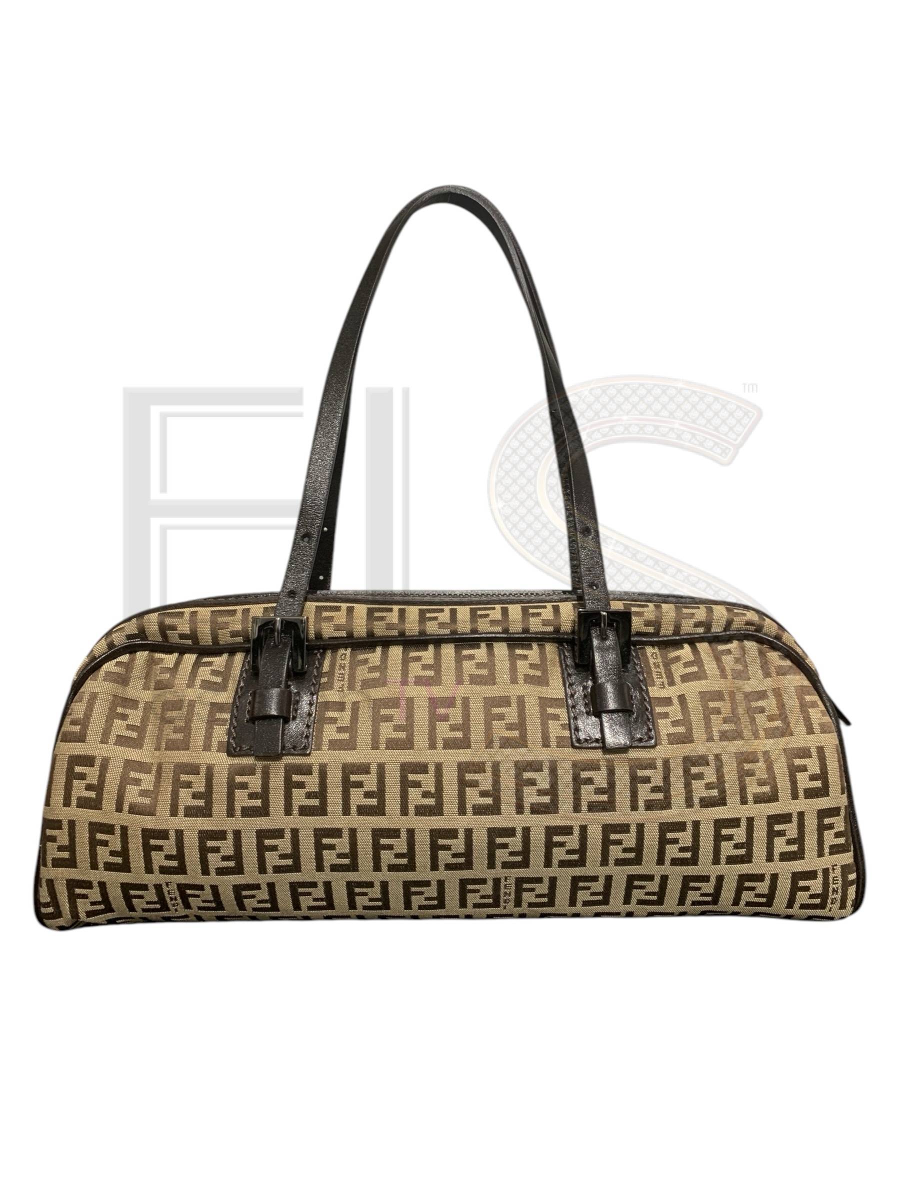 Fendi Dachshund Tote Bag Pm Brown