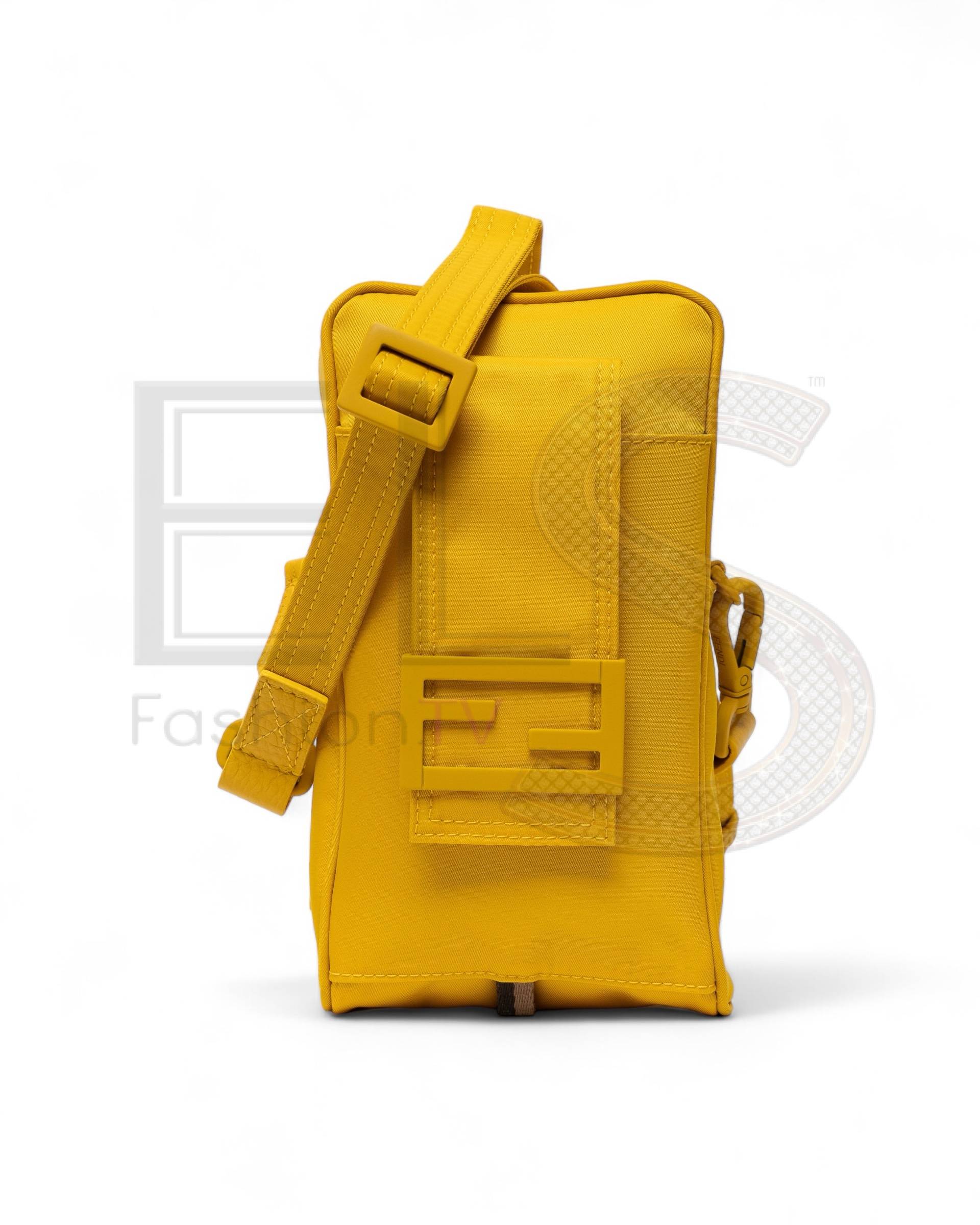 Fendi Nylon Ff Yellow Mobile Phone Holder Elite ART Projects
