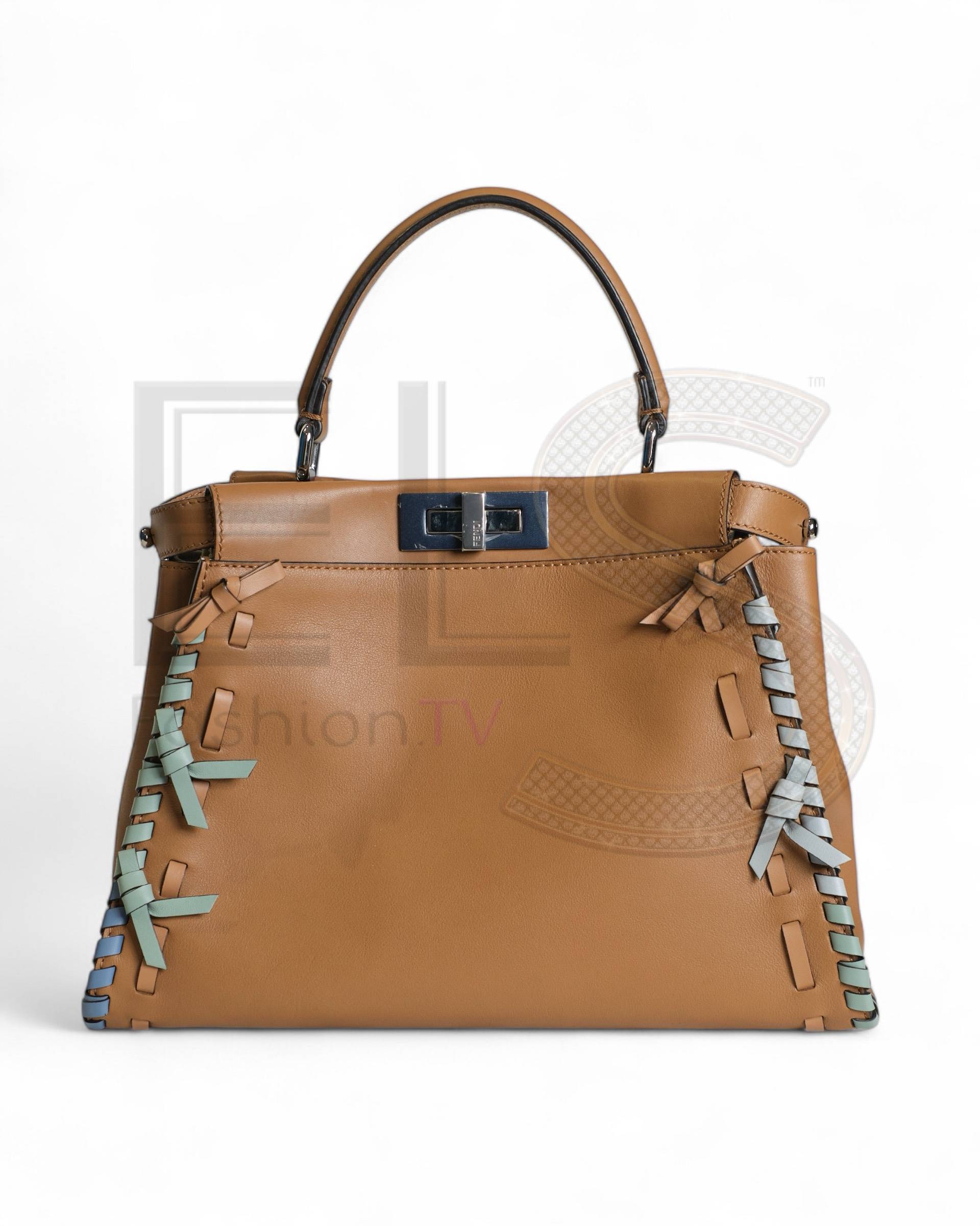 Fendi Peekaboo Medium Bow Camel Elite ART Projects