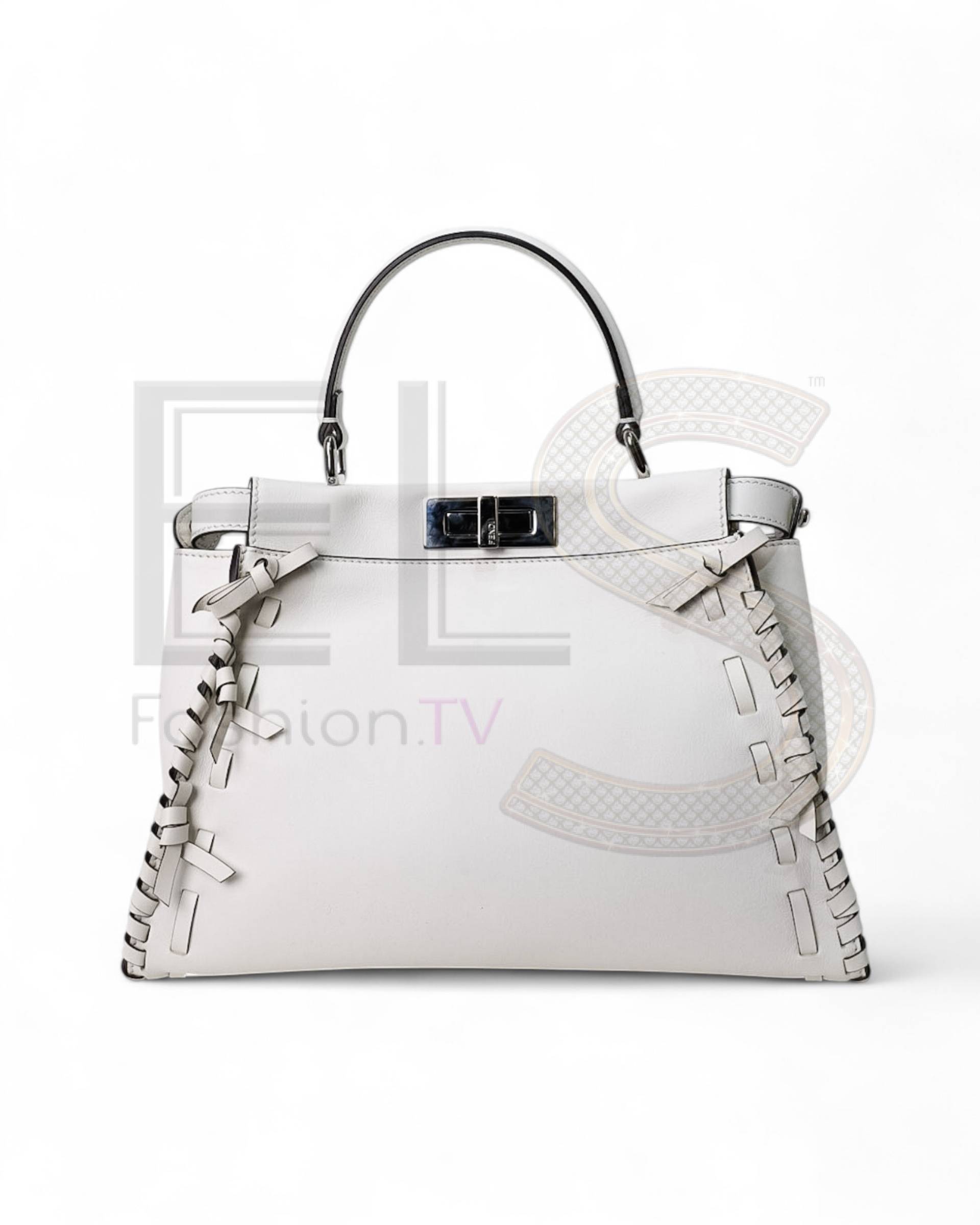 Fendi Peekaboo Medium Bow White