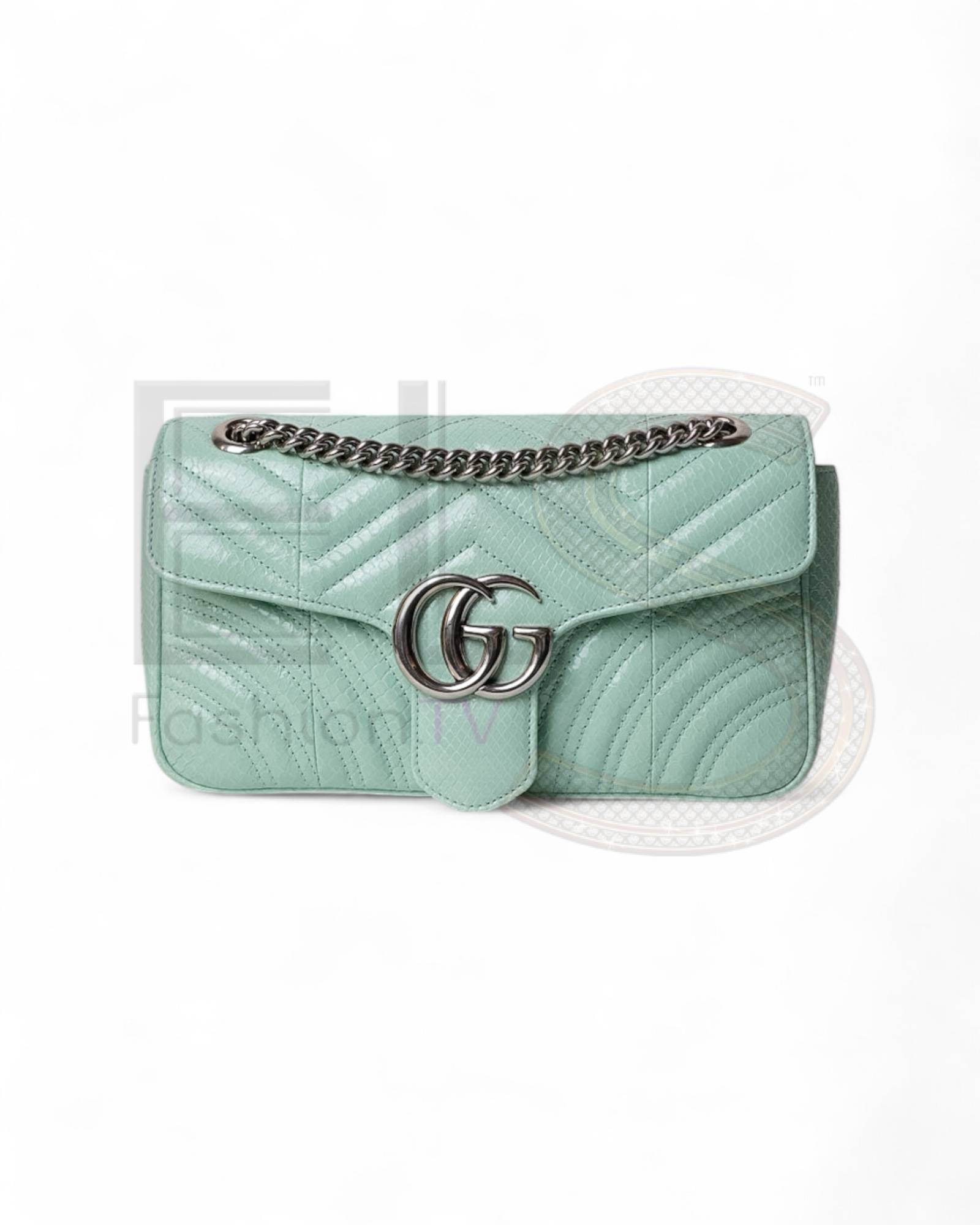 Gucci Gg Marmont Python Tiffany Paint
