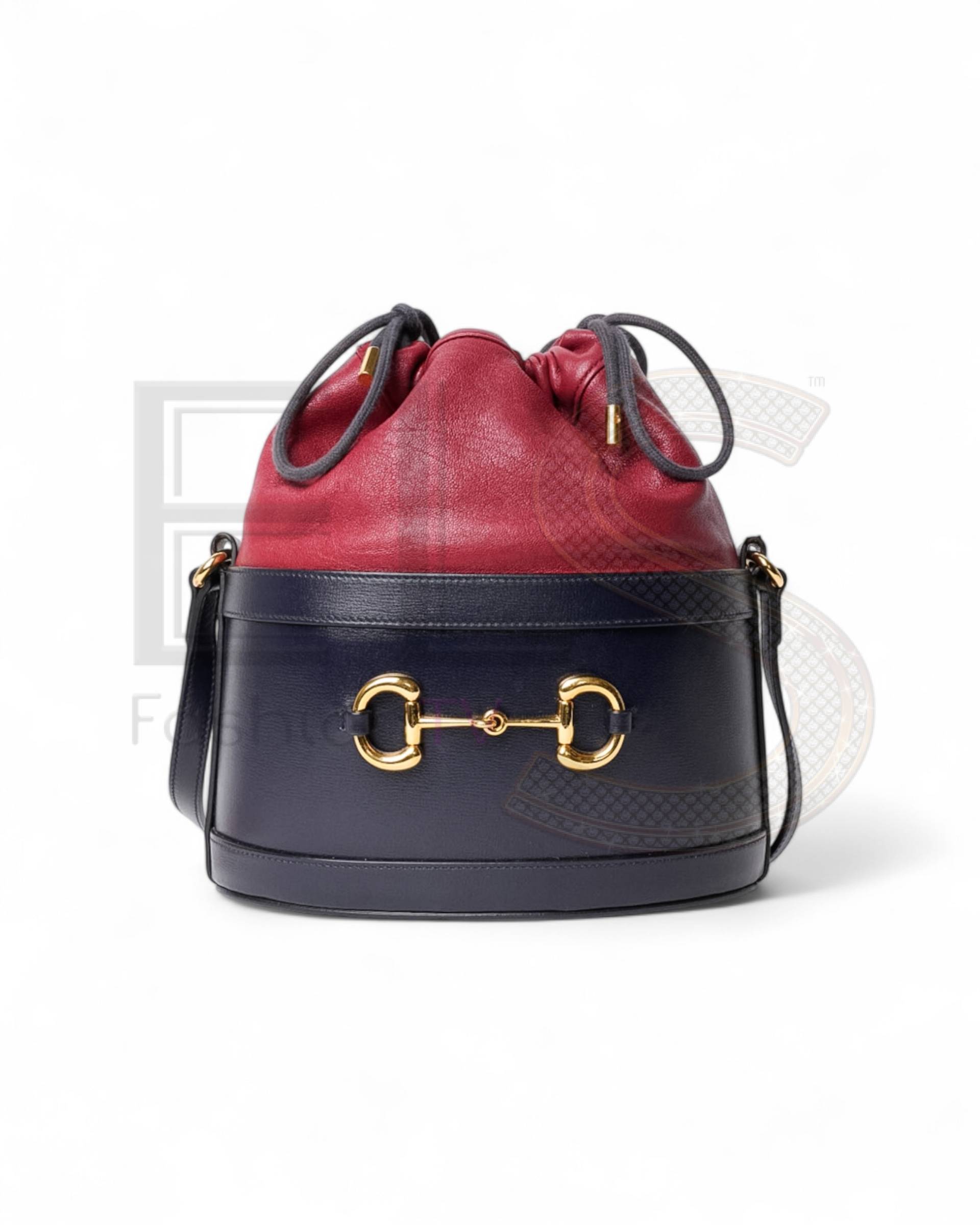 Gucci Horsebit 1955 Medium Blue Bucket Bag