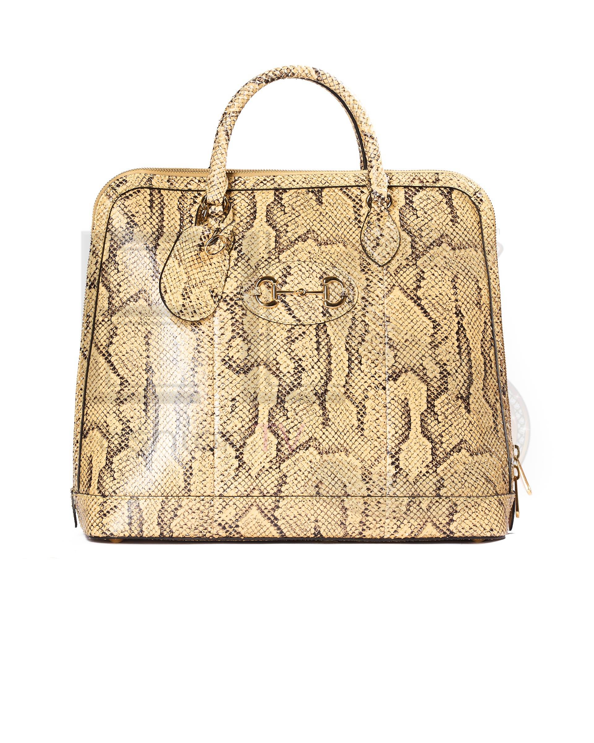 Gucci Horsebit 1995 Duffle Medium Python Yellow Elite ART Projects
