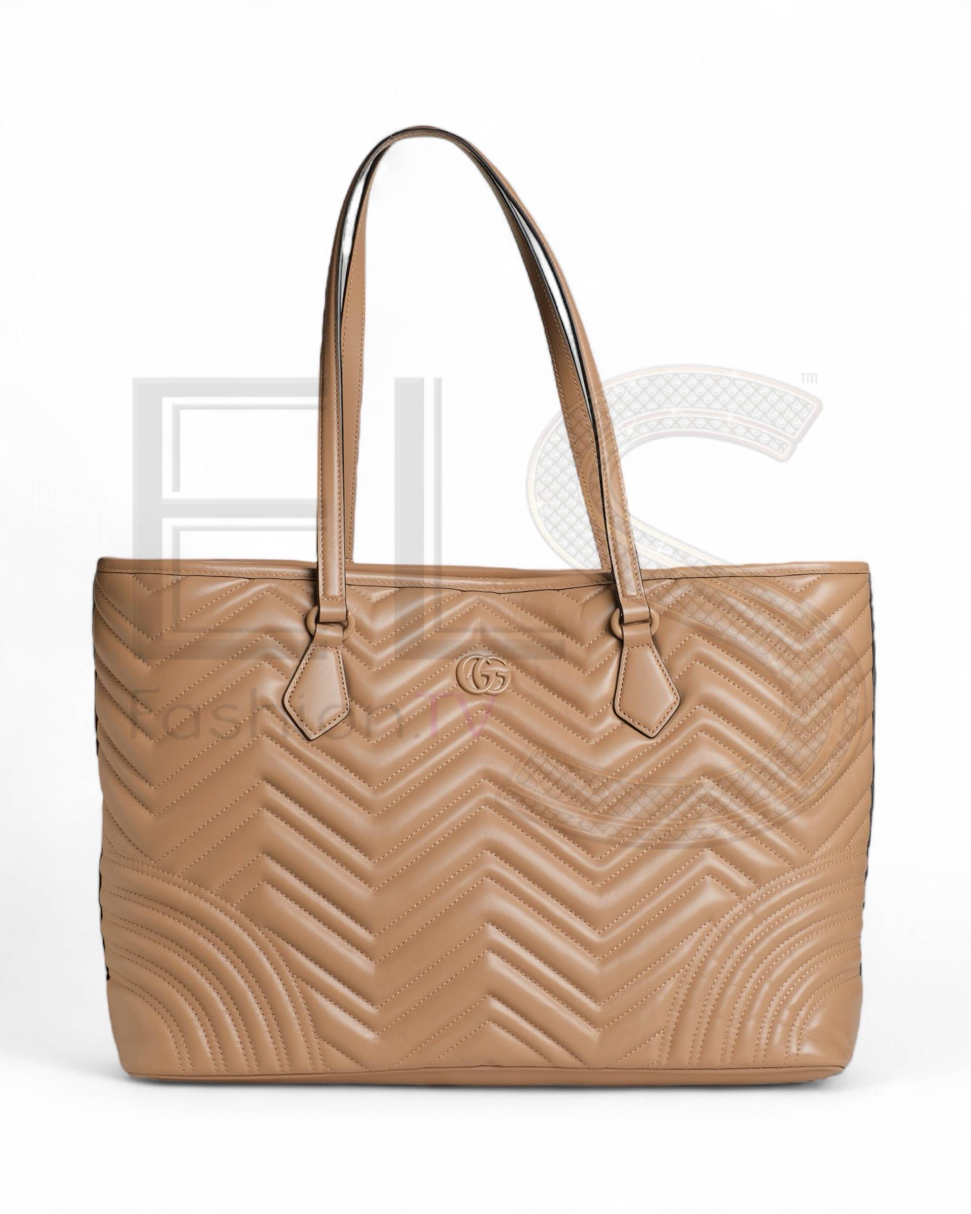 Gucci Shopping Gg Marmont Matelassè Beige