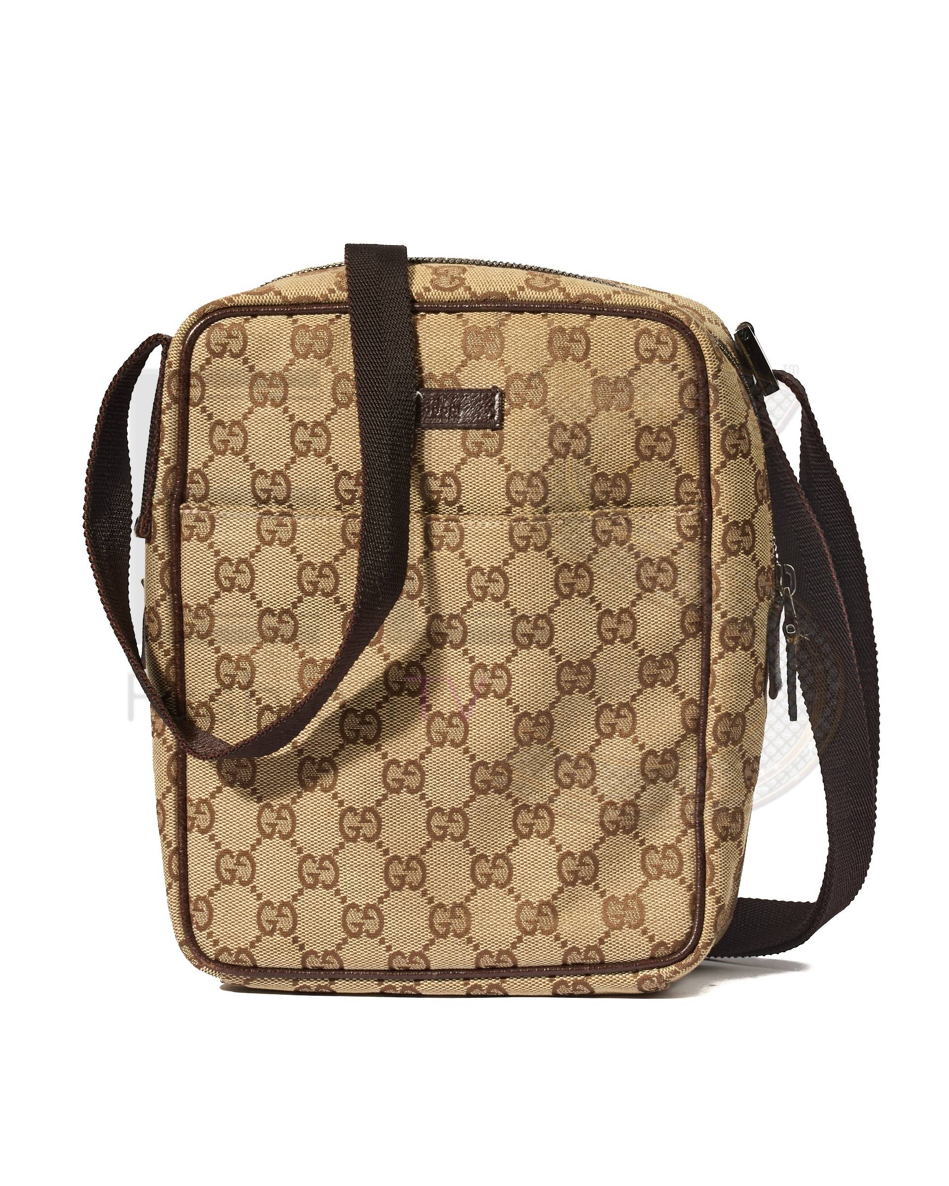 Gucci Square Gg Supreme Shoulder Bag Brown