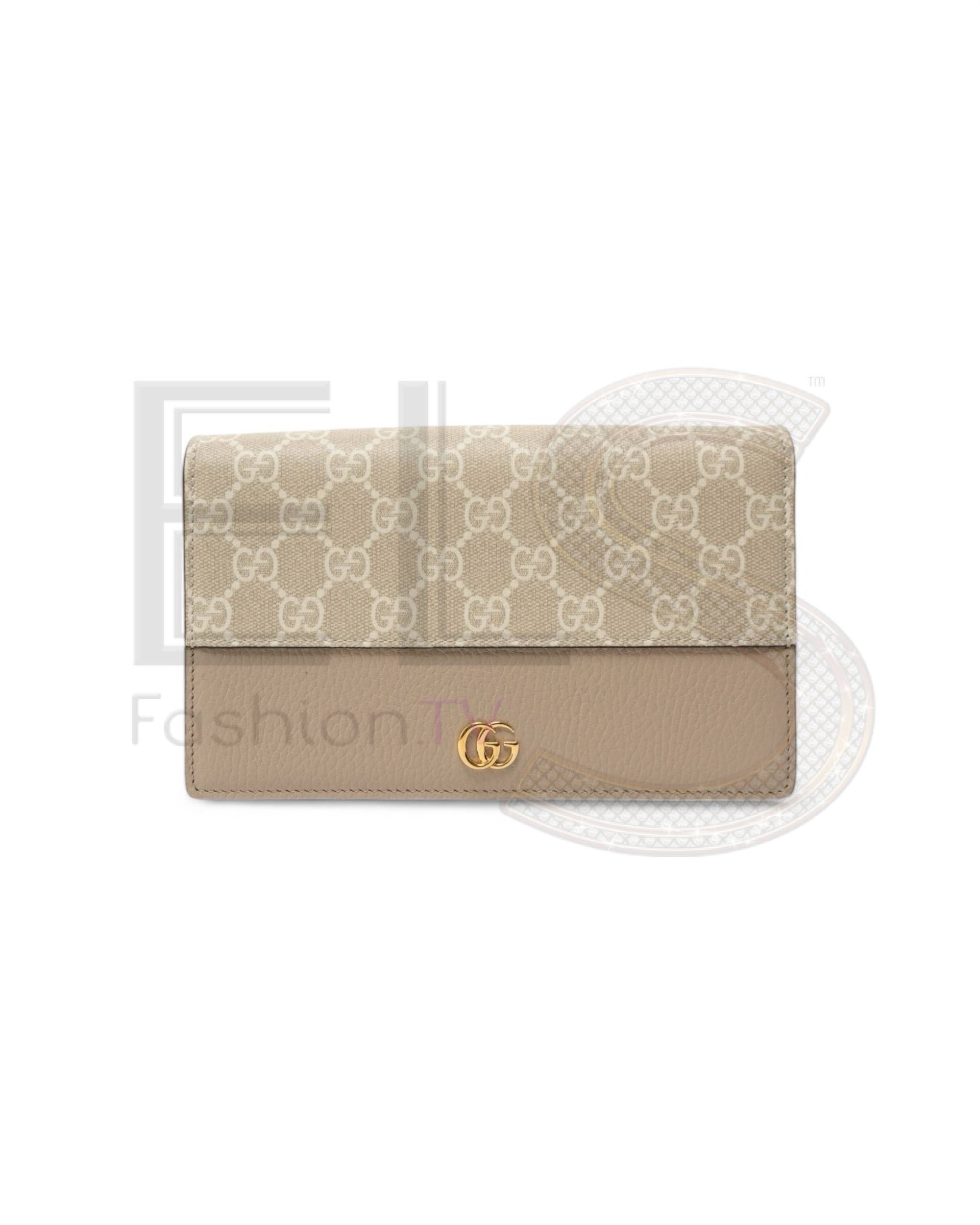 Gucci Wallet On Chain Marmont Gg Beige