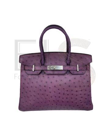 Hermes Birkin 30 Ostrich Purple Elite ART Projects