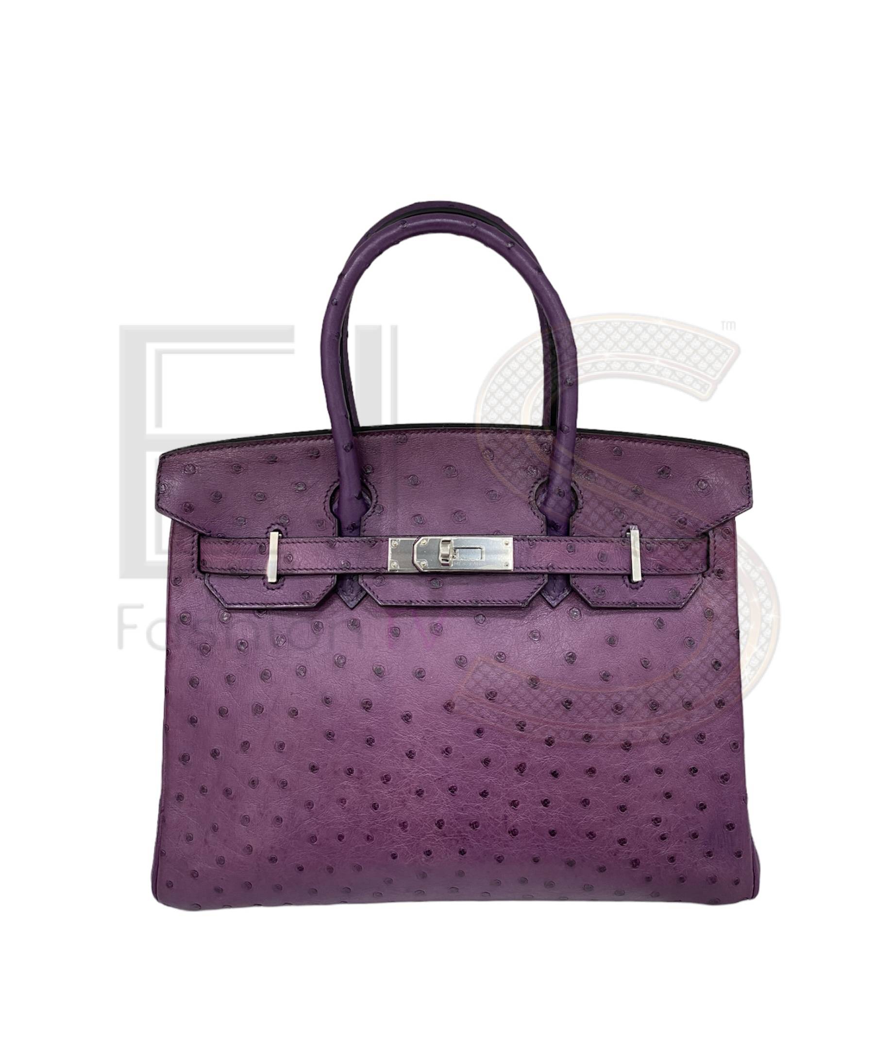 Hermes Birkin 30 Ostrich Purple