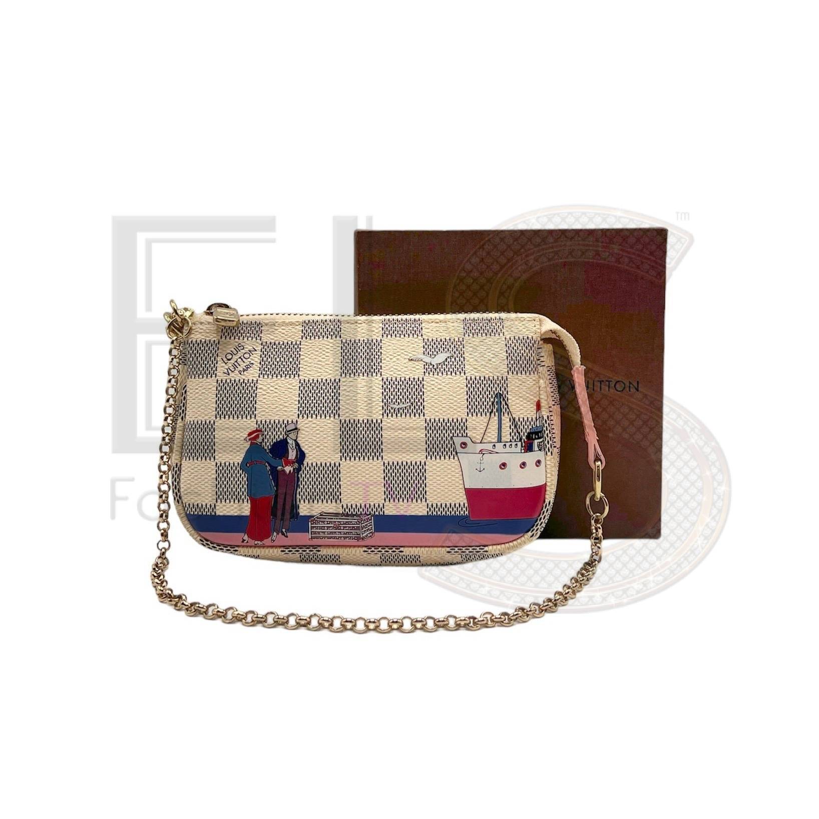 Louis Vuitton Mini Pochette Accessories Cruise Damier Azur Elite ART Projects