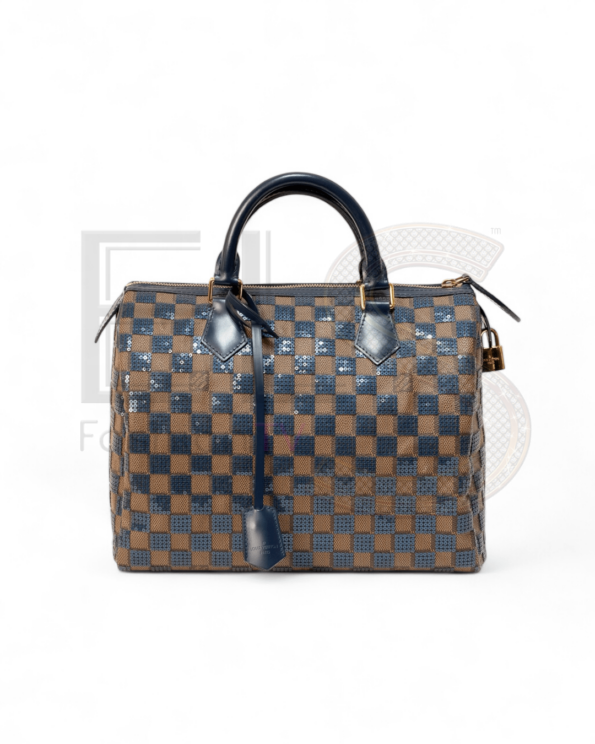 Louis Vuitton Speedy 30 Damier Sequins Navy Elite ART Projects