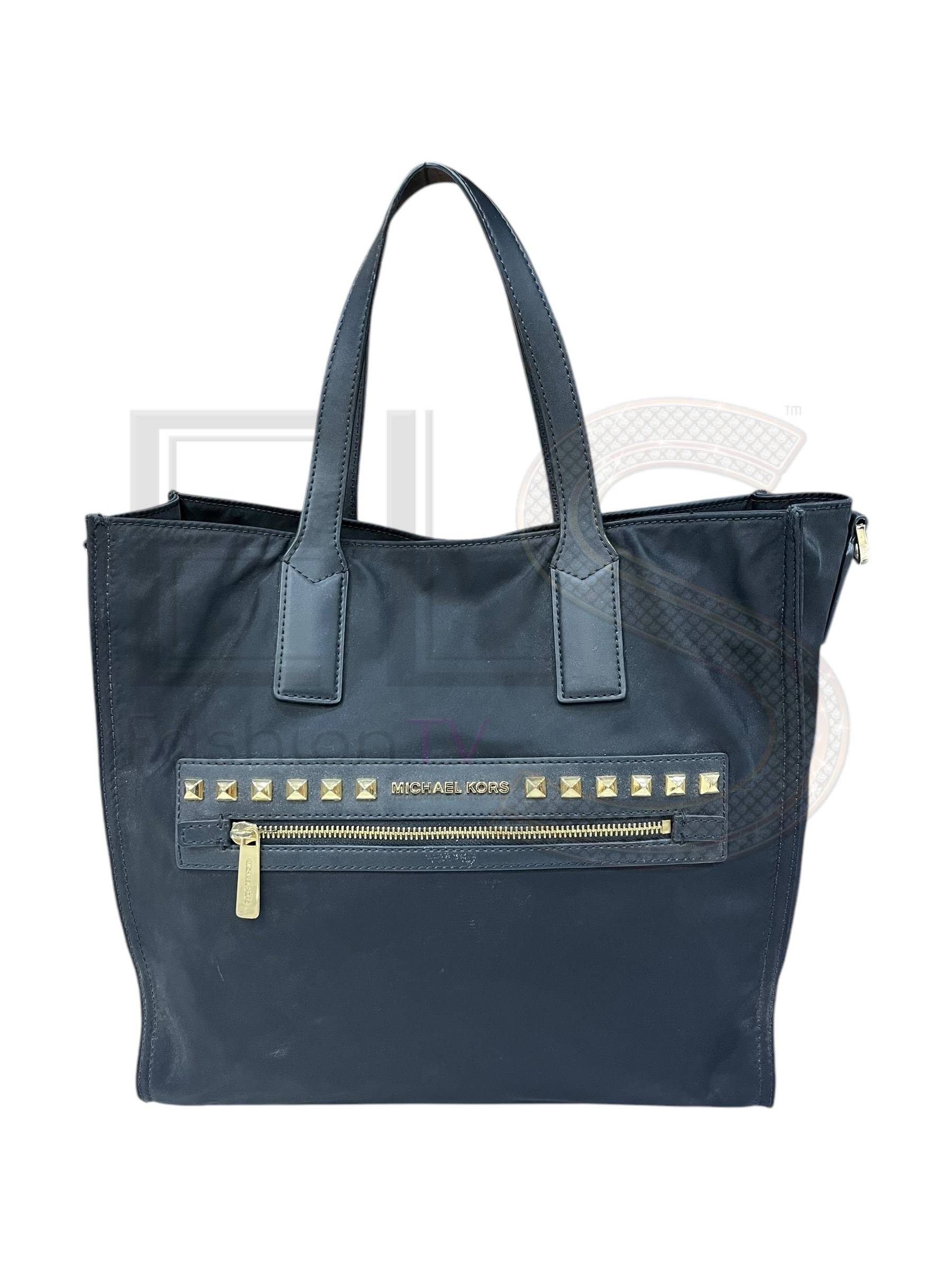 Michael Kors Shopper Vertical Nylon Studs Black
