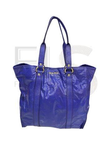 Miu Miu Shopper Large Vertical Glossy Purple Elite ART Projects