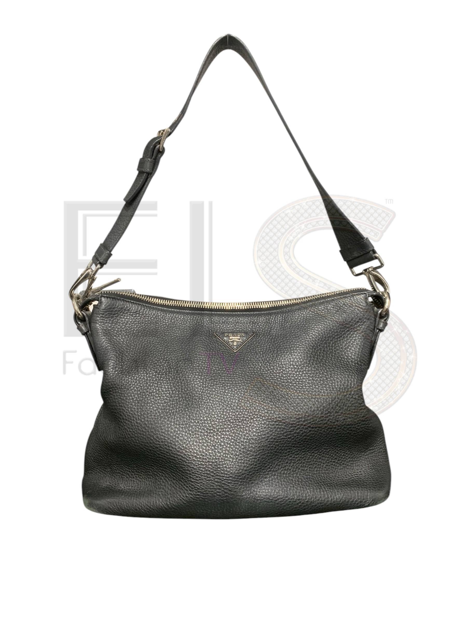 Prada Black Leather Shopper