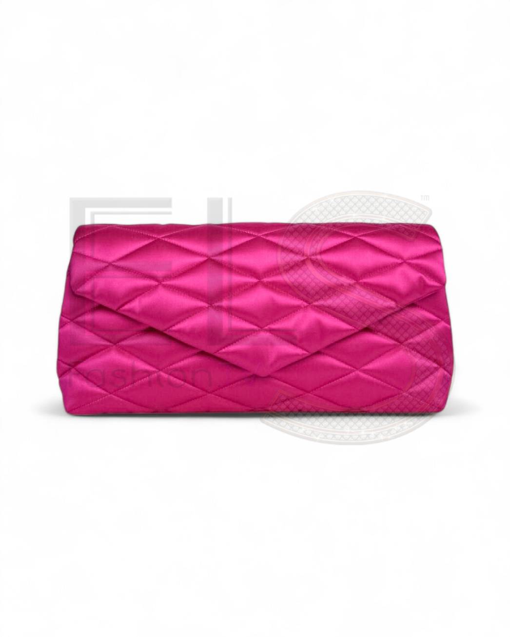 Saint Laurent Pochette Xl Puffer Satin Fuchsia