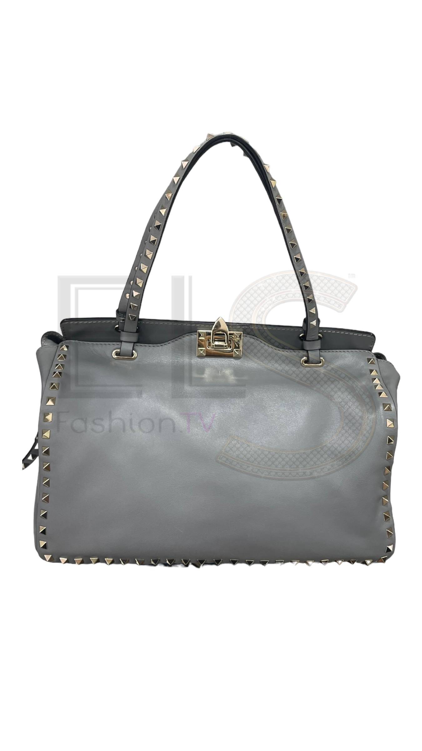 Valentino Rockstud Shopper Grey
