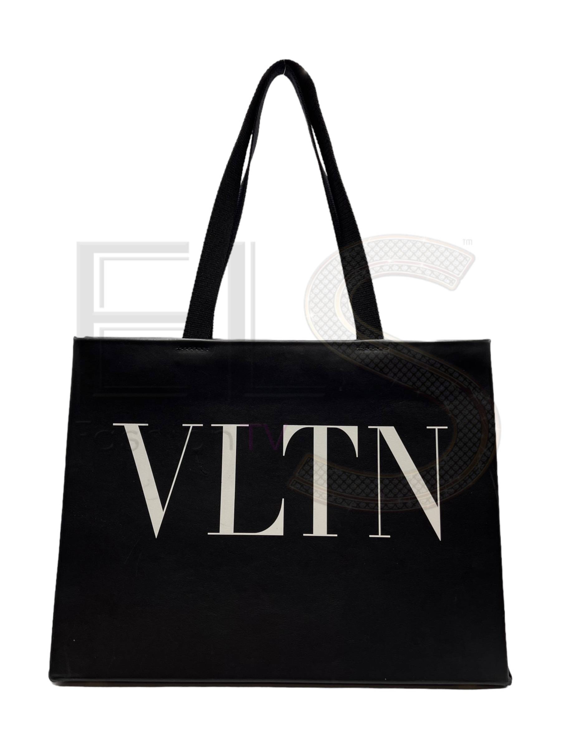 Valentino Shopper Vltn Rigid Black